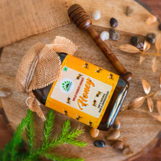 Hillpure Organic Wild Forest Raw Honey | Himalayan Forest raw honey |100% Pure And Natural Unprocessed Honey | Uttarakhand Forest Raw Honey (500 gm, Glass Bottle)