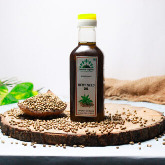 Hillpure Organic Cold Pressed Hemp Seeds Oil (250 ml) Food Grade | Multipurpose Oil | Anti-Inflammatory Benefits | Oil For Glowing Skin | Oil For Hair Fall | Oil for Beard Thickness