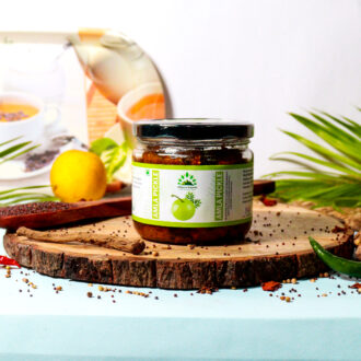 Hillpure Organic Amla Pickle, Handcrafted Original Recipe & Traditional Taste, From Uttarakhand - (300 gm, Glass Jar)