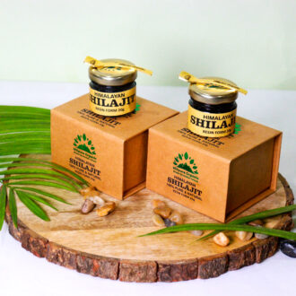 Hillpure Organic Himalayan Shilajit Resin | For Men and Women | Strength | Stamina | Focus | Vitality | Lab Tested for Safety | 20 gm +20 gm